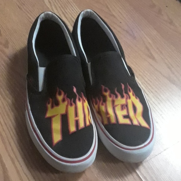 vans x thrasher slip on